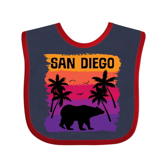 Inktastic San Diego California Sunset Boys or Girls Baby Bib