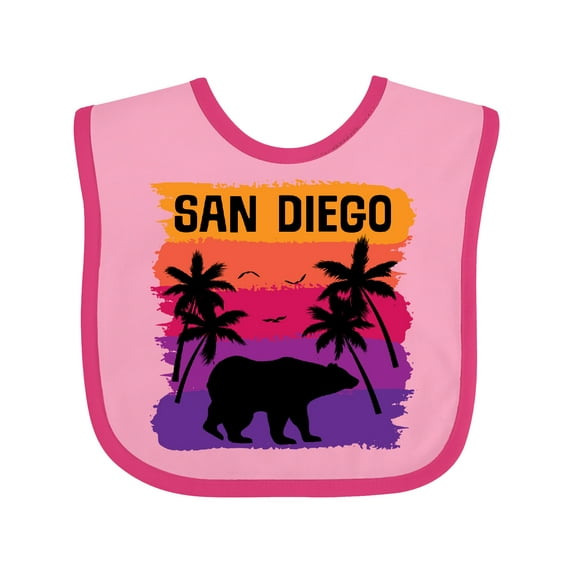 Inktastic San Diego California Sunset Boys or Girls Baby Bib