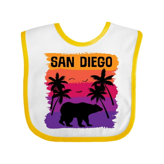 Inktastic San Diego California Sunset Boys or Girls Baby Bib