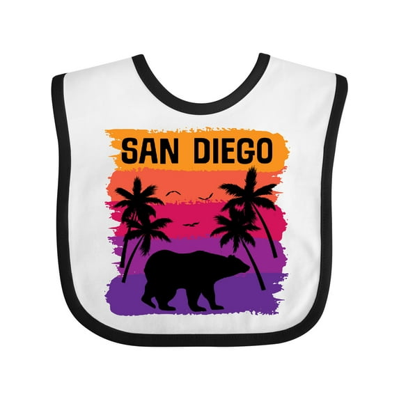 Inktastic San Diego California Sunset Boys or Girls Baby Bib