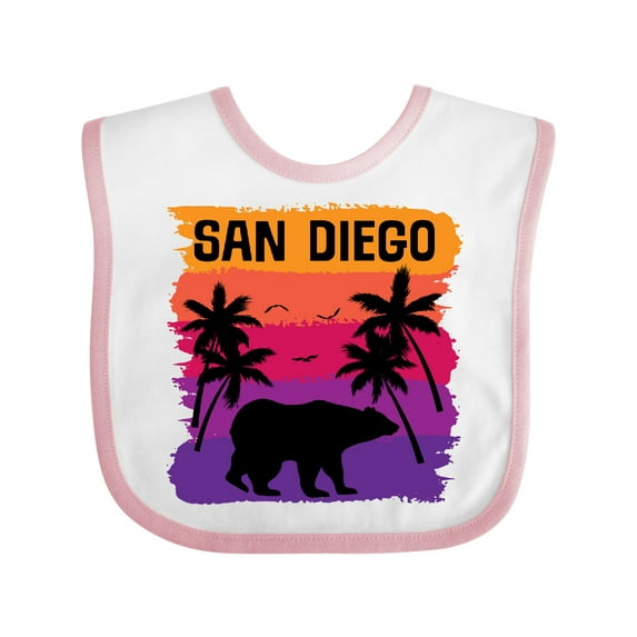 Inktastic San Diego California Sunset Boys or Girls Baby Bib