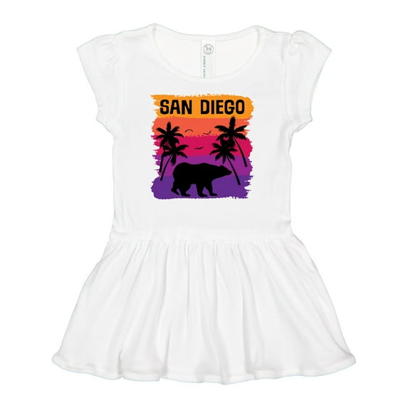 Inktastic San Diego California Sunset Girls Baby Dress