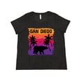 thumbnail image 1 of Inktastic San Diego California Sunset Women's Plus Size T-Shirt, 1 of 5