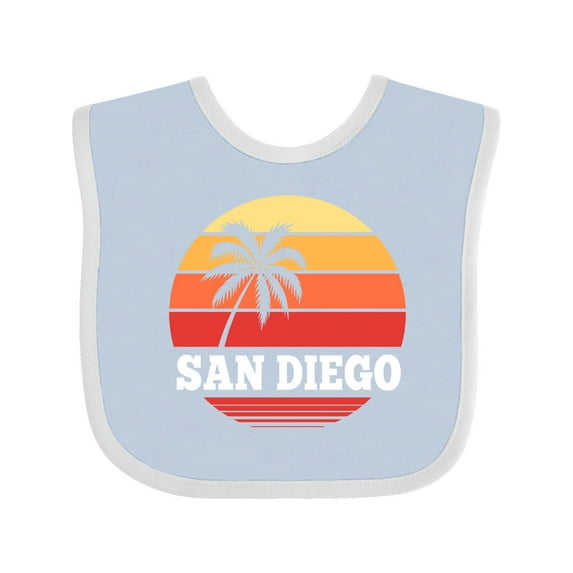 Inktastic San Diego California Vacation Retro Sunset Boys or Girls Baby Bib