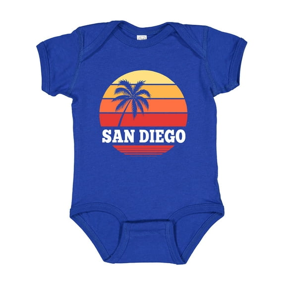 Inktastic San Diego California Vacation Retro Sunset Boys or Girls Baby Bodysuit