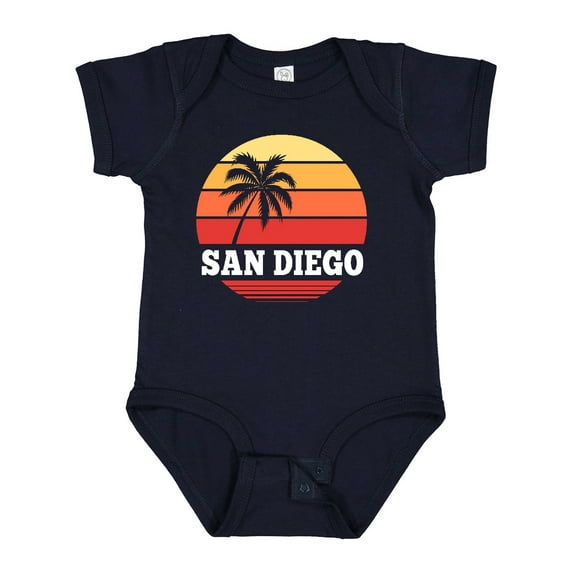 Inktastic San Diego California Vacation Retro Sunset Boys or Girls Baby Bodysuit