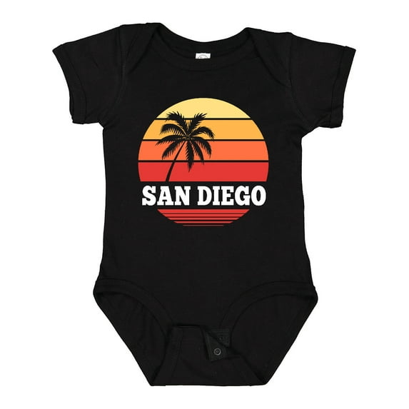 Inktastic San Diego California Vacation Retro Sunset Boys or Girls Baby Bodysuit