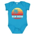 thumbnail image 1 of Inktastic San Diego California Vacation Retro Sunset Boys or Girls Baby Bodysuit, 1 of 5