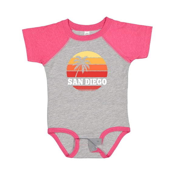 Inktastic San Diego California Vacation Retro Sunset Boys or Girls Baby Bodysuit