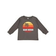 thumbnail image 1 of Inktastic San Diego California Vacation Retro Sunset Boys or Girls Long Sleeve Toddler T-Shirt, 1 of 5