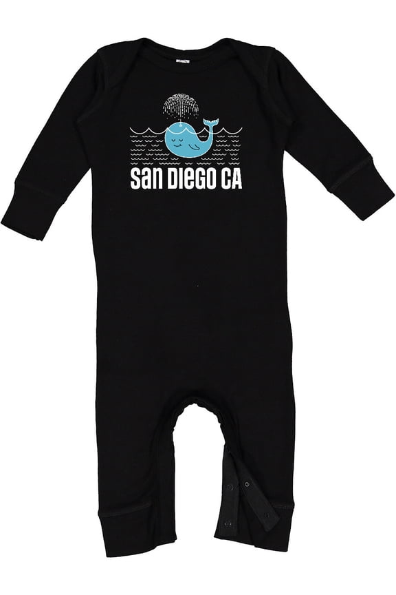 San Diego California Whale Baby Romper Coveralls