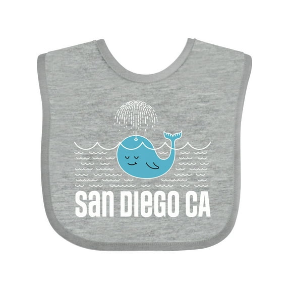 Inktastic San Diego California Whale Boys or Girls Baby Bib