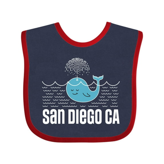Inktastic San Diego California Whale Boys or Girls Baby Bib