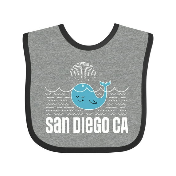 Inktastic San Diego California Whale Boys or Girls Baby Bib