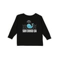 thumbnail image 1 of Inktastic San Diego California Whale Boys or Girls Long Sleeve Toddler T-Shirt, 1 of 5
