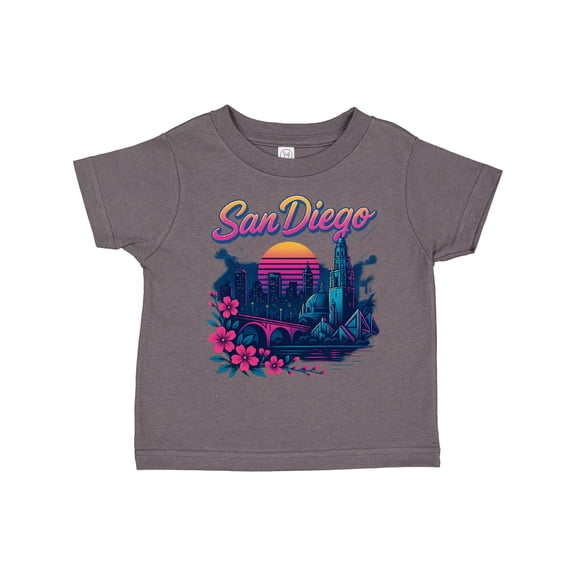Inktastic San Diego Retro Sunset Skyline Boys or Girls Toddler T-Shirt