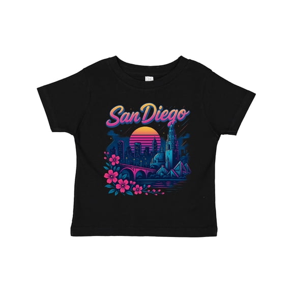Inktastic San Diego Retro Sunset Skyline Boys or Girls Toddler T-Shirt