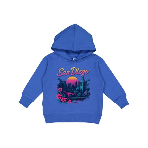 Inktastic San Diego Retro Sunset Skyline Toddler Hoodie