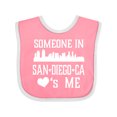 thumbnail image 1 of Inktastic San Diego Someone Loves Me Skyline Boys or Girls Baby Bib, 1 of 4