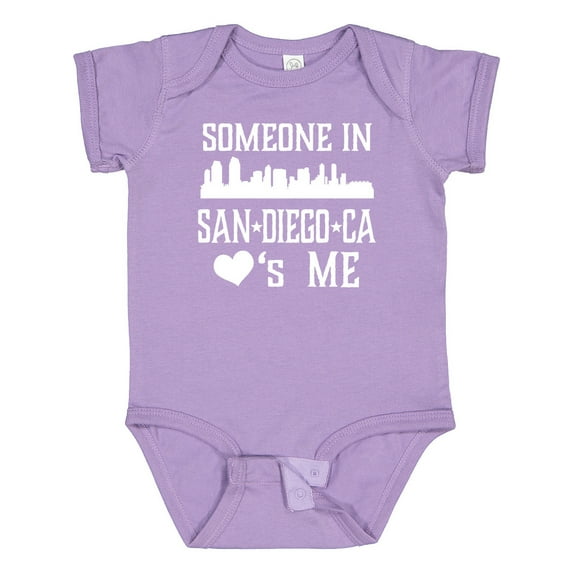 Inktastic San Diego Someone Loves Me Skyline Boys or Girls Baby Bodysuit
