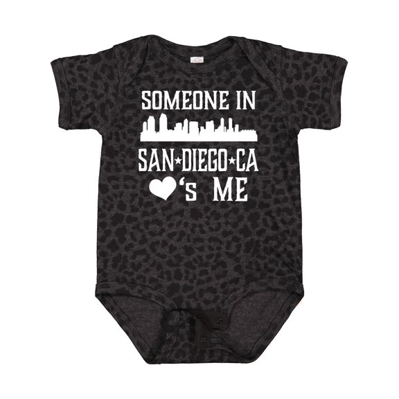 Inktastic San Diego Someone Loves Me Skyline Boys or Girls Baby Bodysuit