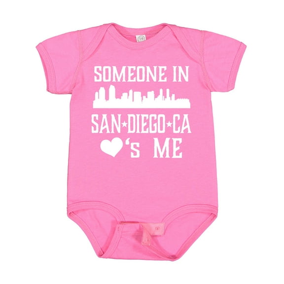 Inktastic San Diego Someone Loves Me Skyline Boys or Girls Baby Bodysuit