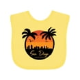 thumbnail image 1 of Inktastic San Diego Sunset Skyline Boys or Girls Baby Bib, 1 of 4
