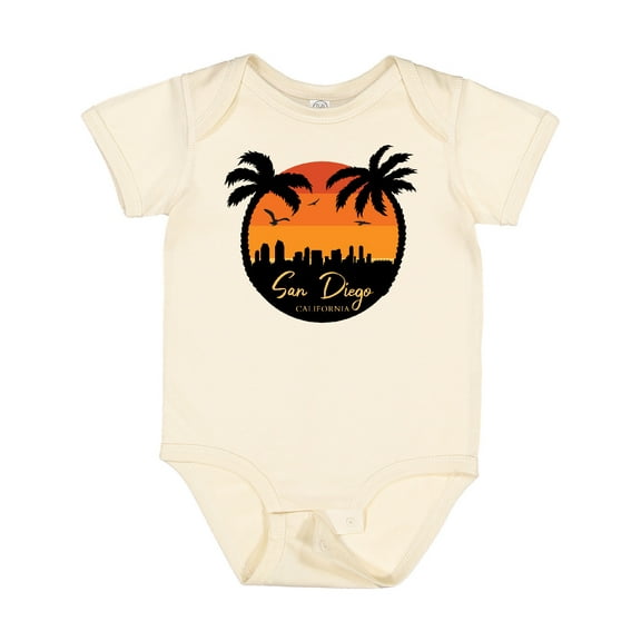 Inktastic San Diego Sunset Skyline Boys or Girls Baby Bodysuit