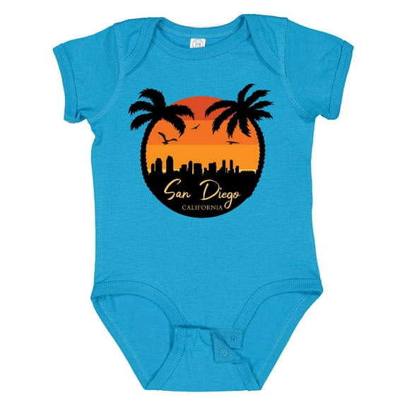 Inktastic San Diego Sunset Skyline Boys or Girls Baby Bodysuit
