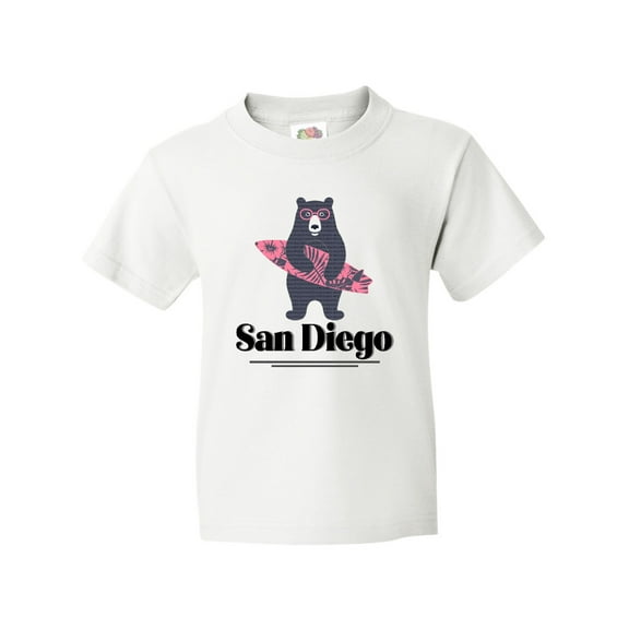 Inktastic San Diego Surfing Bear Youth T-Shirt