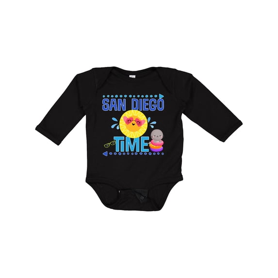Inktastic San Diego Vacation Cute Beach Boys or Girls Long Sleeve Baby Bodysuit