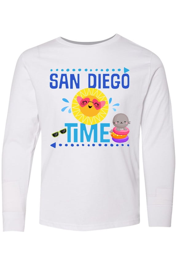 San Diego Vacation Cute Beach Long Sleeve Youth T-Shirt