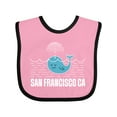 thumbnail image 1 of Inktastic San Francisco California Whale Watching Boys or Girls Baby Bib, 1 of 4