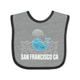 thumbnail image 1 of Inktastic San Francisco California Whale Watching Boys or Girls Baby Bib, 1 of 4