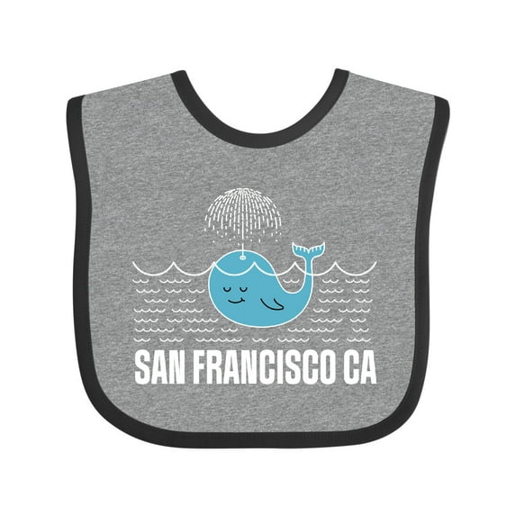 Inktastic San Francisco California Whale Watching Boys or Girls Baby Bib