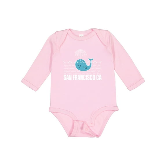 Inktastic San Francisco California Whale Watching Boys or Girls Long Sleeve Baby Bodysuit