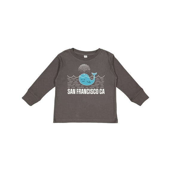 Inktastic San Francisco California Whale Watching Boys or Girls Long Sleeve Toddler T-Shirt