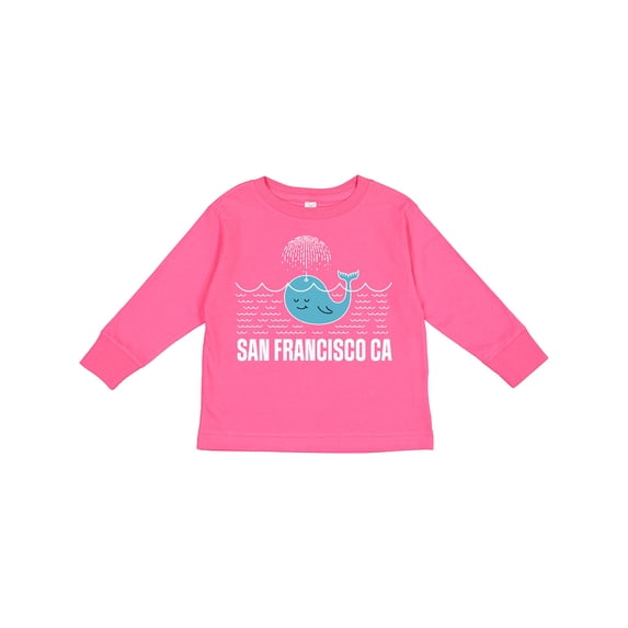Inktastic San Francisco California Whale Watching Boys or Girls Long Sleeve Toddler T-Shirt