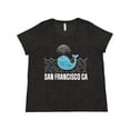 thumbnail image 1 of Inktastic San Francisco California Whale Watching Women's Plus Size T-Shirt, 1 of 5