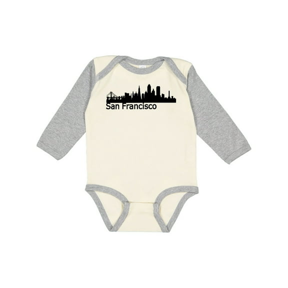 Inktastic San Francisco Skyline Boys or Girls Long Sleeve Baby Bodysuit