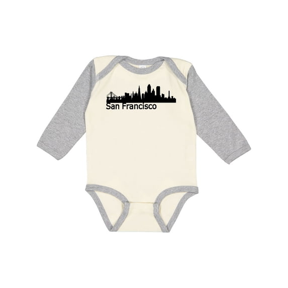 Inktastic San Francisco Skyline Boys or Girls Long Sleeve Baby Bodysuit