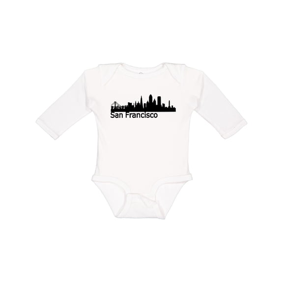 Inktastic San Francisco Skyline Boys or Girls Long Sleeve Baby Bodysuit