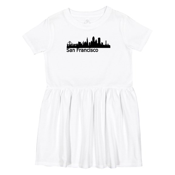 Inktastic San Francisco Skyline Girls Toddler Dress