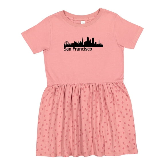 Inktastic San Francisco Skyline Girls Toddler Dress
