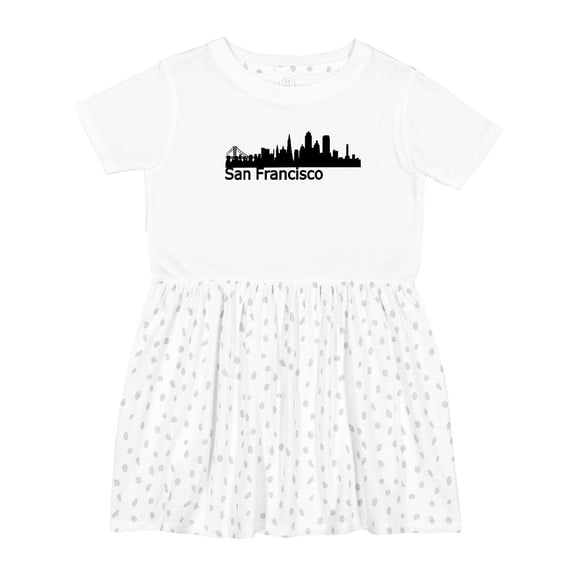 Inktastic San Francisco Skyline Girls Toddler Dress