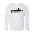 thumbnail image 1 of Inktastic San Francisco Skyline Long Sleeve Youth T-Shirt, 1 of 5