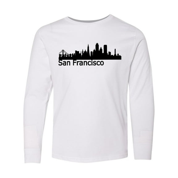 Inktastic San Francisco Skyline Long Sleeve Youth T-Shirt