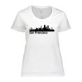 thumbnail image 1 of Inktastic San Francisco Skyline Women's Plus Size T-Shirt, 1 of 5
