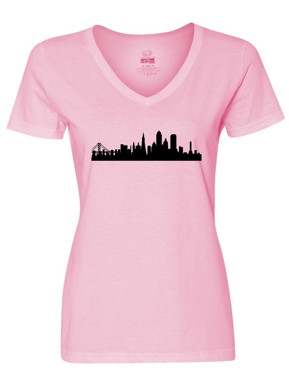Inktastic San Francisco Skyline Women's V-Neck T-Shirt - image 1 of 4