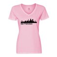 thumbnail image 1 of Inktastic San Francisco Skyline Women's V-Neck T-Shirt, 1 of 5